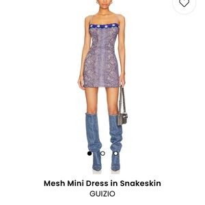 GUIZIO mesh mini dress